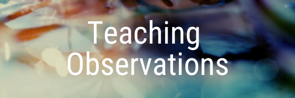 Teaching observations banner
